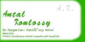 antal komlossy business card